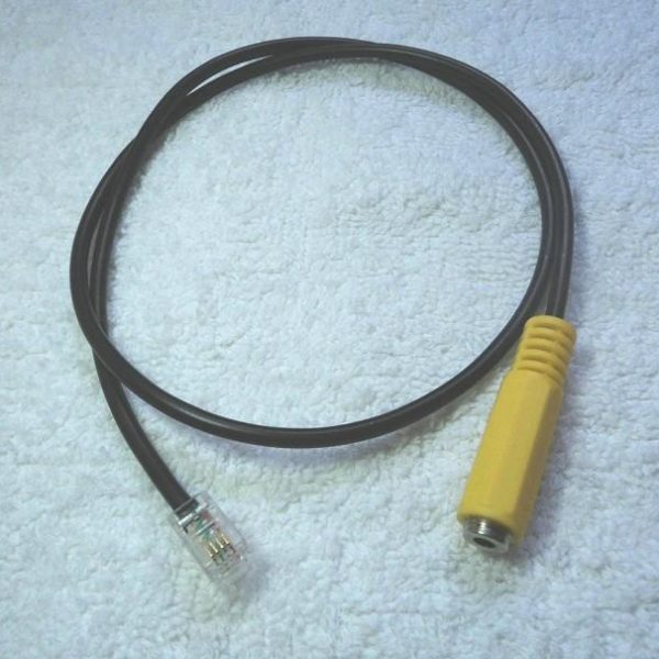 3.5mm 4-conductors jack to 4P4C plug cable