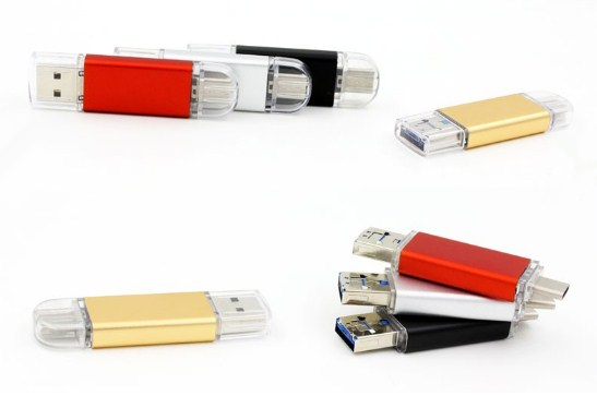 Type C USB flash drive with Micro USB port