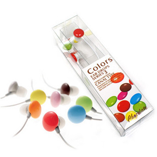 candy type colorful earphone